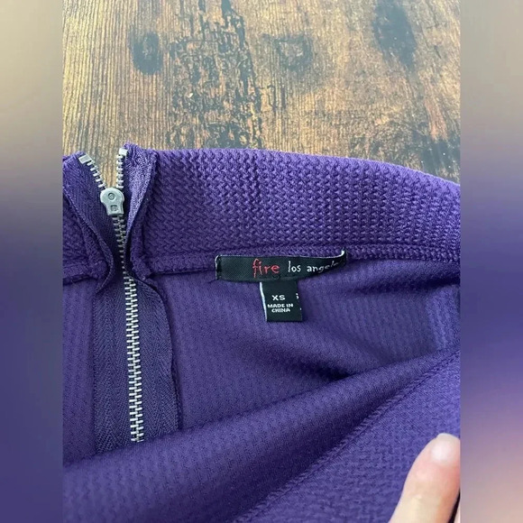 Purple Bodycon asymmetric skirt - Picture 7 of 9